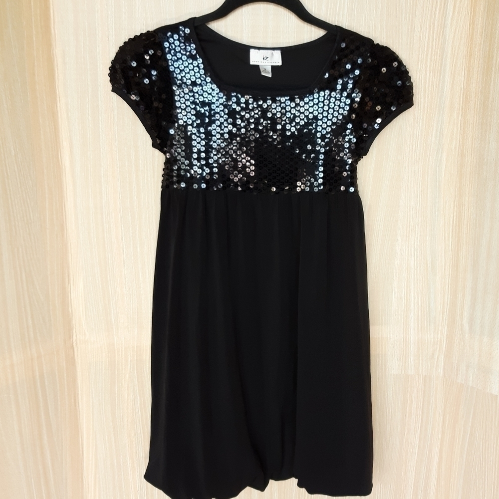 Byer California girls black sequins dress. Size 12